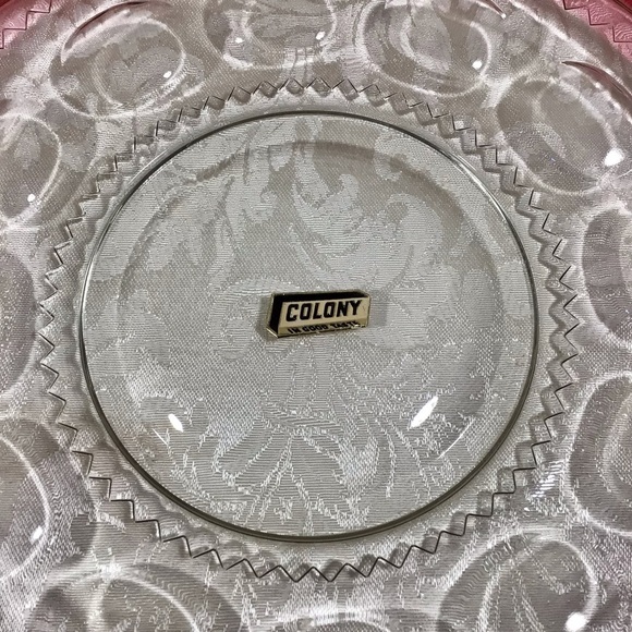 Vintage Colony Red Thumbprint Glass 13” Platter - Picture 4 of 5